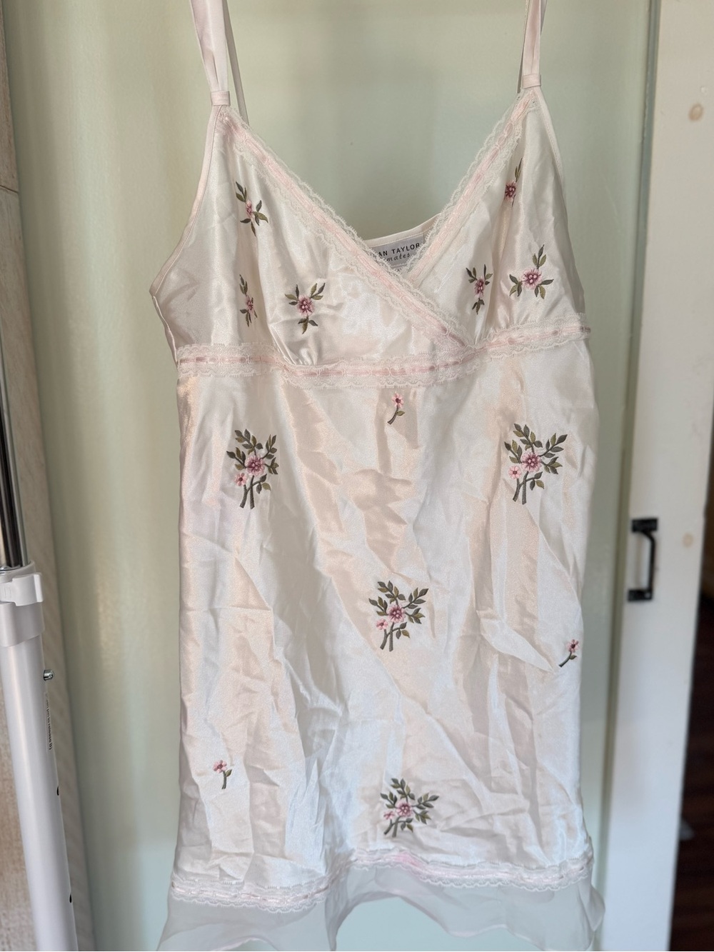 Floral embroidered slip dress